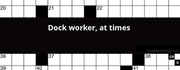 dock worker at times crossword clue