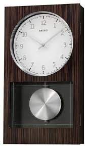 seiko clocks modern dark wooden wall