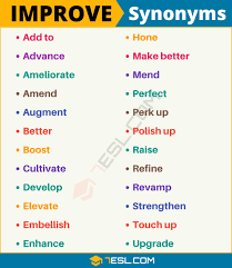 100 synonyms for improve exles