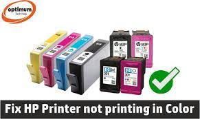 fix hp printer not printing in color