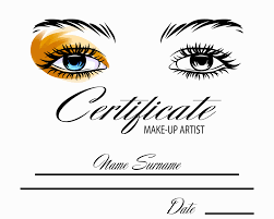 beauty artist certificate vector
