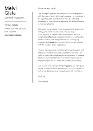 contract negotiator cover letter