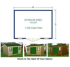 12x16 storage shed plans package