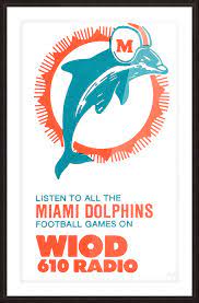 wiod 610 am radio miami dolphins poster