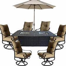 Gas Fire Pit Table Set Propane Wood 7