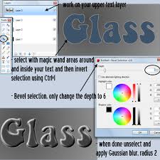 Glass Text With Filling Text Effects
