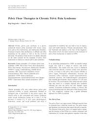 therapies in chronic pelvic pain syndrome