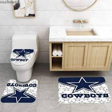 dallas cowboys bathroom 4pcs set shower