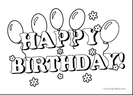 Coloring Pages For Happy Birthday Totaltracker Co