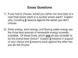 renewable energy sources ppt essay questions