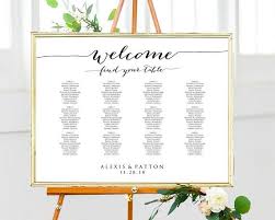 Wedding Seating Chart Template Instantly Download Edit And