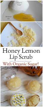 honey lemon lip scrub with organic