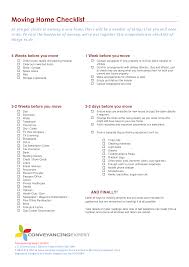 Moving Home Checklist Templates At Allbusinesstemplates