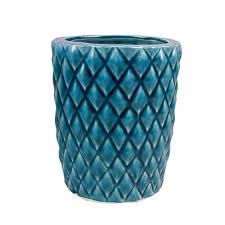 blue designer ceramic flower pot for