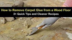 remove carpet glue from a wood floor