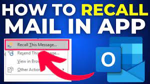 how to recall mail in outlook mobile