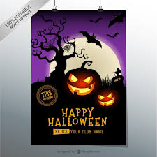 Spooky Halloween Party Flyer Vector Free Download