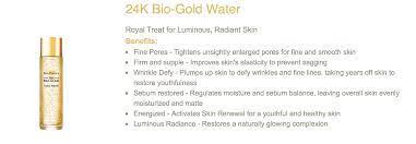 Rose water, water, hyaluronic acid. Bio Essence 24k Bio Gold Water Hidden Harmony World