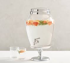 classic glass drink dispenser pottery