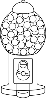 Final sale candy machine bubble gum dispenser red decor | etsy. Gumball Machine Coloring Pages Coloring And Drawing Coloring Home