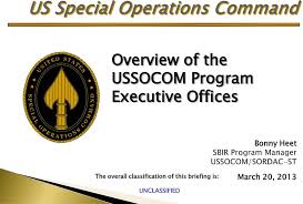 Overview Of The Ussocom Program Executive Offices Pdf Free