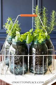 Indoor Mason Jar Herb Garden For The