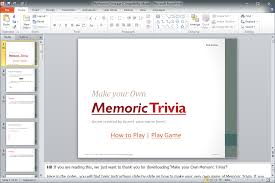 Built by trivia lovers for trivia lovers, this free online trivia game will test your ability to separate fact from fiction. Make Your Own Memoric Trivia Games By Tim