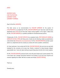 Reference Letter Template For Employee Pdf Of Recommendation