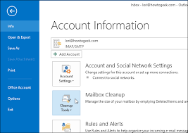 archive email messages in outlook 2016