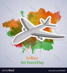 indian airforce day royalty free vector