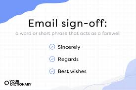 how to end an email everyday sign off