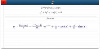 Diffeial Equation Calculator With