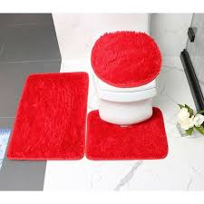 thicken bathroom rugs sets 3 piece