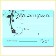Spa Gift Certificate Template Free Of Massage Gift