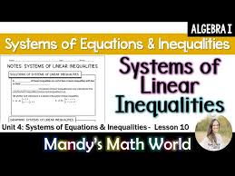 Systems Of Linear Inequalities