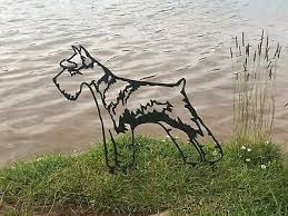 Schnauzer Metal Dog Garden Art