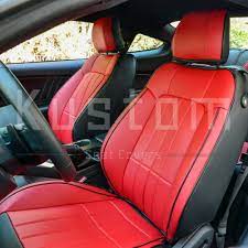 Red Waterproof Leather Seat Covers