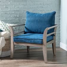 Sawyer Curved Arm Blue Chair Home