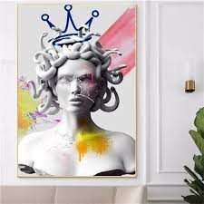 Fashion Medusa Sculpture Canvas