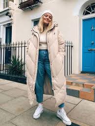 Beige Puffer Coat Outfit