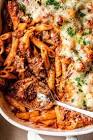 baked penne with meat sauce