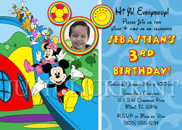 Mickey Mouse Clubhouse Birthday Photo Invitation Printable
