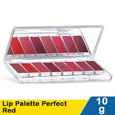wardah lip palette perfect red pcs 10g