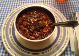 black bean soup with kale and mushrooms
