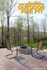 diy fire pit how to build a patio