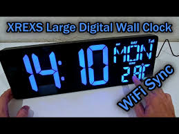 Xrexs Large Digital Wall Clock Wifi