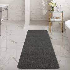 Bath mats are standard items most of us use in our bathrooms. Ottomanson Luxury Non Slip Rubber Backing Solid Soft Area Rugs And Runners For Kitchen And Bathroom Mat Walmart Com Walmart Com
