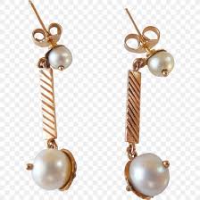 pearl earring gold ruby lane jewellery