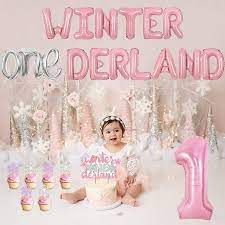 1st Birthday Party Decorations Winter Onederland Birthday Decorations Girls 1st Birthday  gambar png