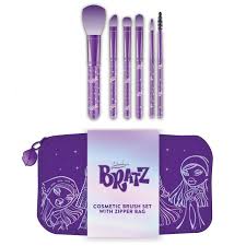 bratz cosmetic bag with 6 piece makeup